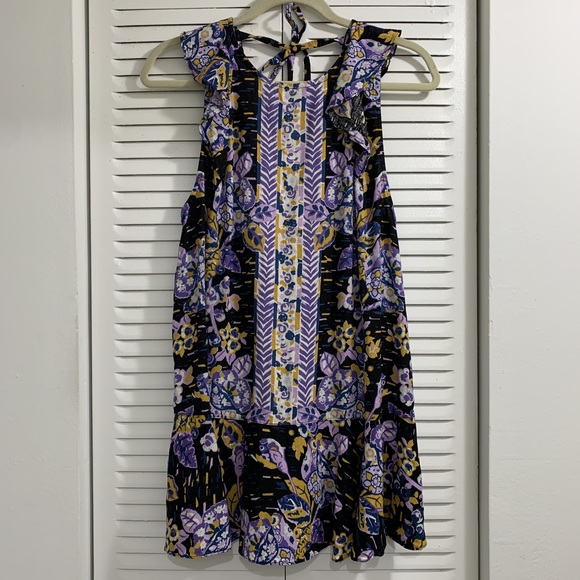 Free People Floral Tunic Black Size Medium - Picture 6 of 10